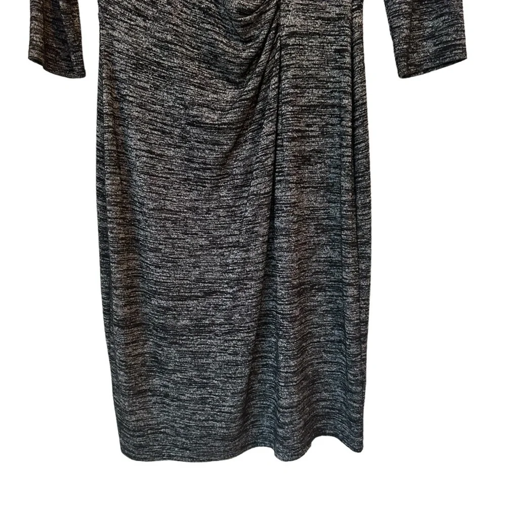 Talbots Gray Marled Ruched Waist Dress, MP